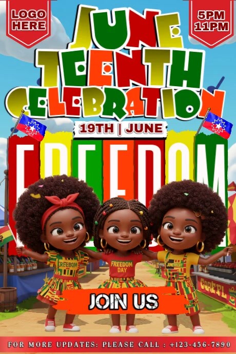 Juneteenth Celebration – Freedom, Joy & Culture Plakat template