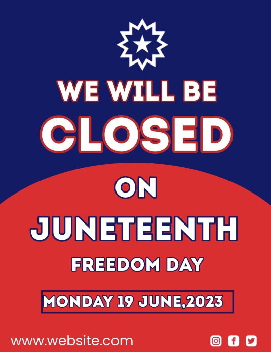 Juneteenth Closing Template PosterMyWall juneteenth-closing-template-postermywall