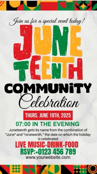 Juneteenth Community Celebration Instagram Reel template