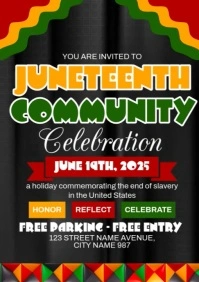 Juneteenth Community Celebration A4 template