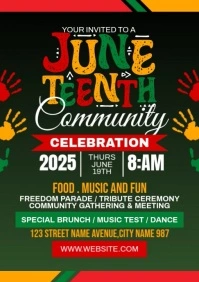 Juneteenth Community Celebration A4 template