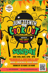 Juneteenth Cookout Poster Template Iphosta