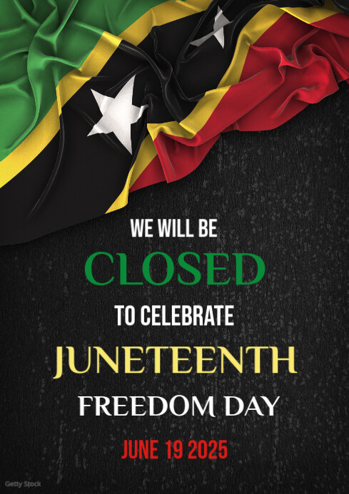 Juneteenth Day Closed   A4 template