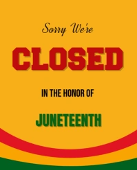 JUNETEENTH DAY CLOSED Instagram Portrait template