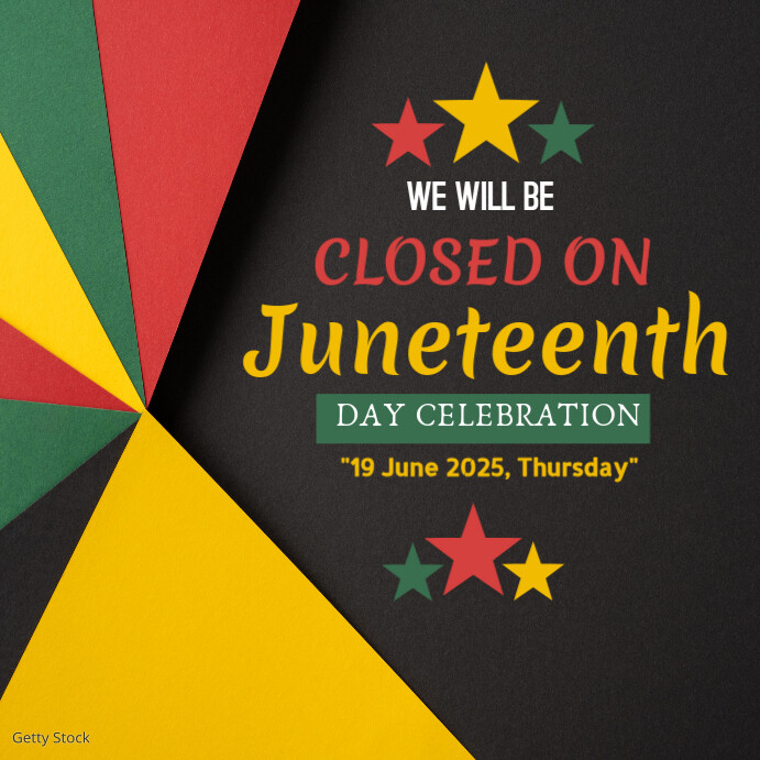 Juneteenth  Day Closed Instagram Post Instagram-Beitrag template