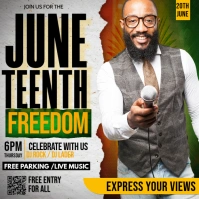 Juneteenth day Square (1:1) template
