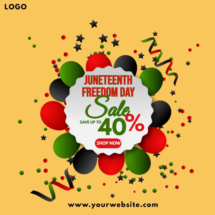 juneteenth day sale ad,juneteenth day Instagram Plasing template