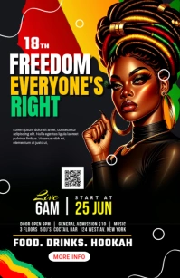 JUNETEENTH Half Page Wide template