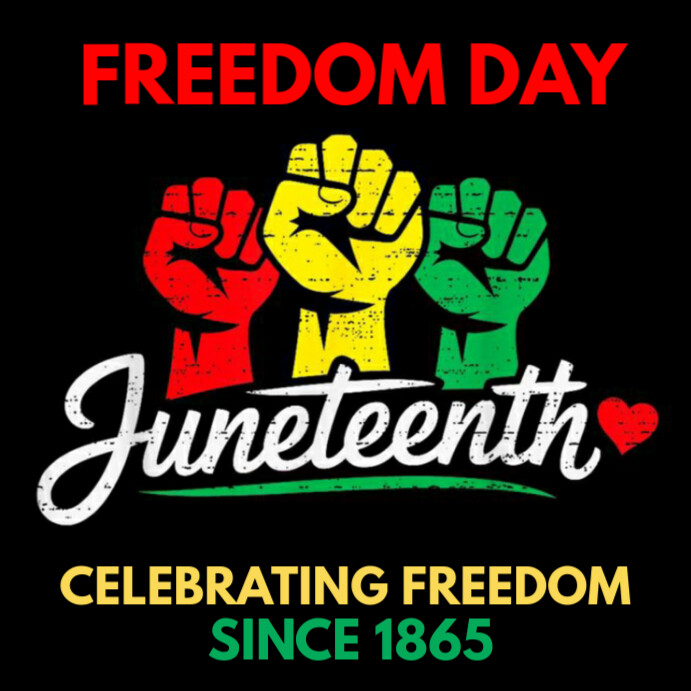 Juneteenth freedom day celebration Instagram 帖子 template