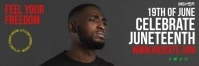Juneteenth Banner 2 × 6' template
