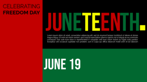Rød Juneteenth Celebration Ekran reklamowy Template