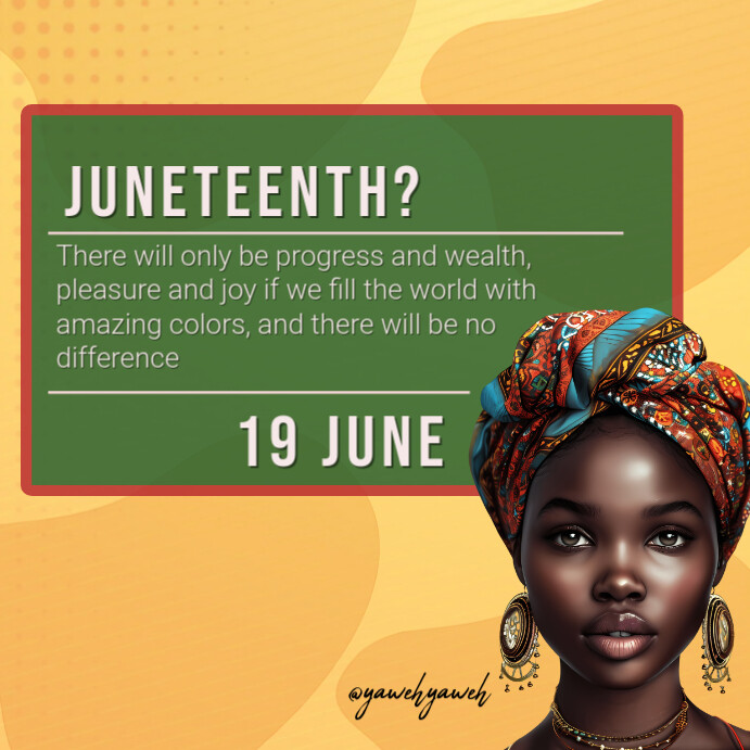 juneteenth Instagram Post template