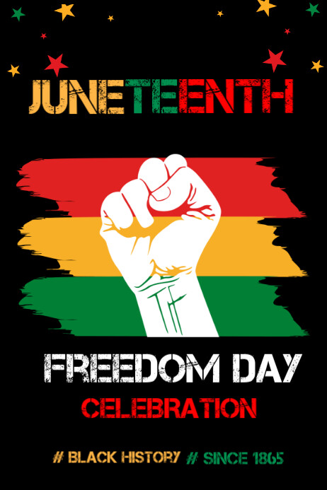Editable Juneteenth celebration poster template
