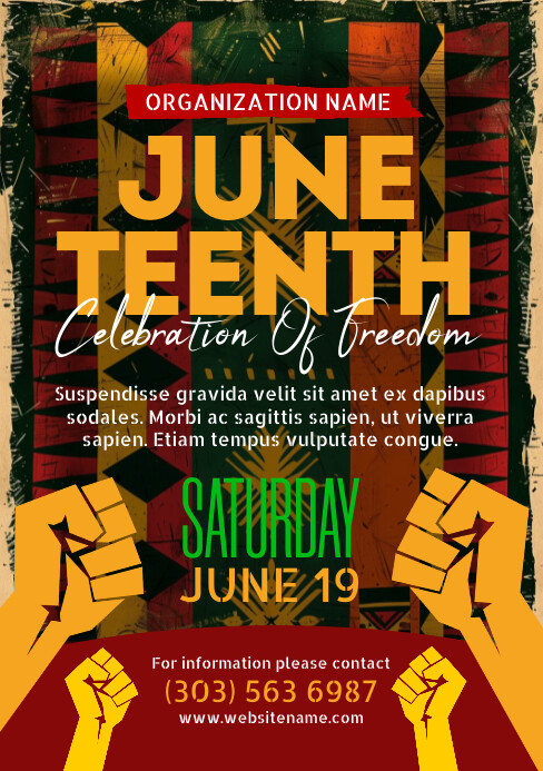 Juneteenth Event A5 template