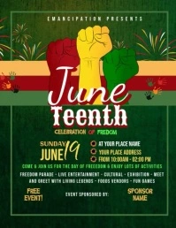 Juneteenth Festival Celebration Flyer (US Letter) template