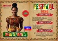 Juneteenth Celebration Menu Template | PosterMyWall