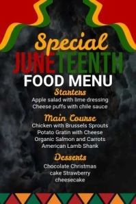 52+ Free Templates for 'Juneteenth menu' | PosterMyWall