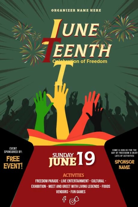 Juneteenth Freedom Celebration Plakkaat template