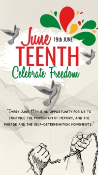 Juneteenth freedom day,juneteenth day Instagram-verhaal template