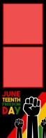 Juneteenth Freedom Day 2x6 Photo Frame Template Spanduk 2' × 6'
