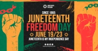 Juneteenth Freedom Day Banner Facebook Shared Image template