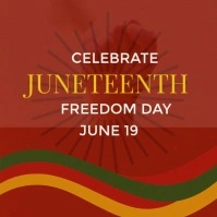 Juneteenth Freedom Day Celebration Card – Honoring June 19 Instagram Post template