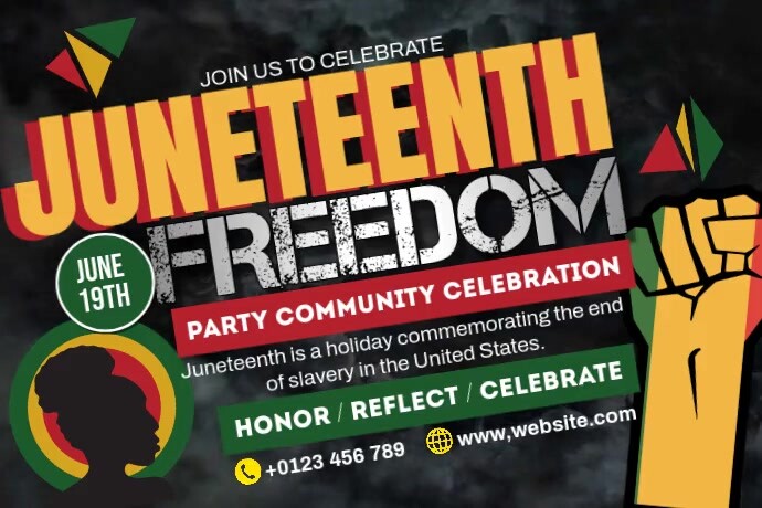 Juneteenth Freedom Day Poster template