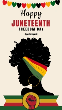 Juneteenth Freedom Day Pantalla Digital (9:16) template