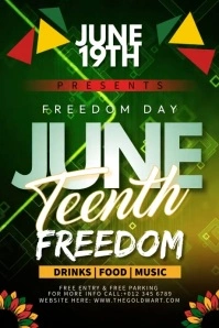 Juneteenth Freedom Day Poster template
