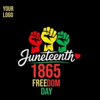 Juneteenth freedom day Quadrat (1:1) template