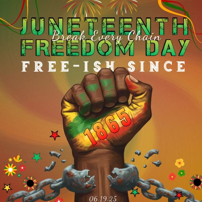 Juneteenth Freedom Day Instagram Post template