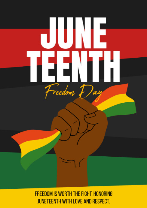 Juneteenth freedom day A4 template