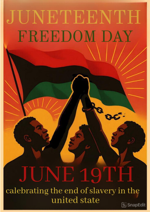 Juneteenth freedom day A4 template