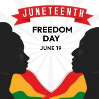 Juneteenth Freedom Day Event Celebration Ads Сообщение Instagram template