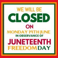 Juneteenth freedom day Instagram post. template