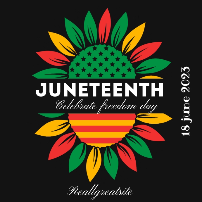 Juneteenth Post Design Plantilla de Juneteenth freedom day Instagram post. | PosterMyWall