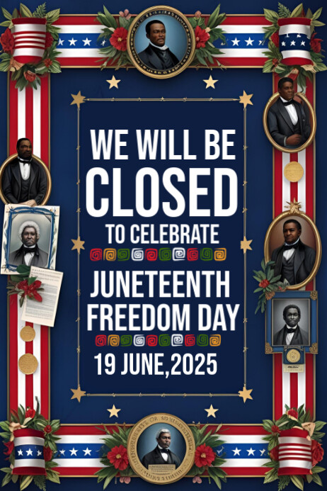 Juneteenth freedom day template 2025 Affiche