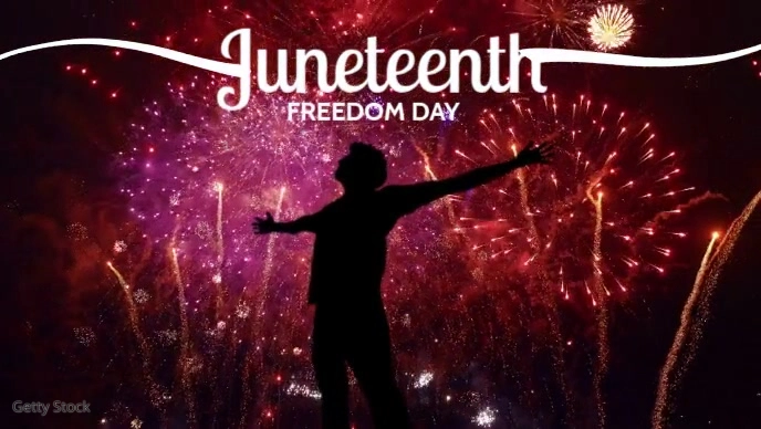 Juneteenth Freedom Day Template Video copertina Facebook (16:9)