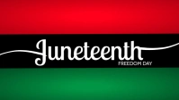 Juneteenth Freedom Day Template Видеообложка профиля Facebook (16:9)