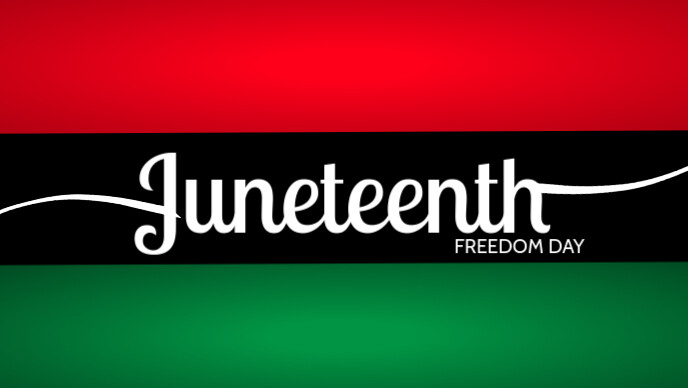 Juneteenth Freedom Day Template Видеообложка профиля Facebook (16:9)