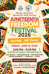 Juneteenth Freedom Festival Poster Template