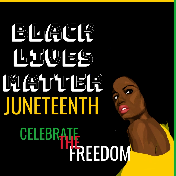 Juneteenth greeting, poster Wpis na Instagrama template