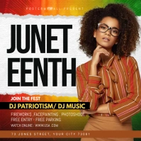 Juneteenth month, Black history month Instagram Post template