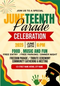 Juneteenth Parade Celebration A4 template