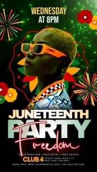 Juneteenth Party Freedom Instagram Story template