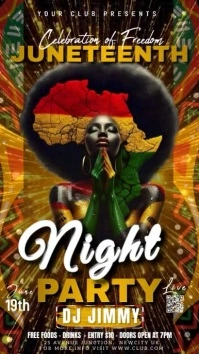 Juneteenth Party Poster  Instagram Reel template
