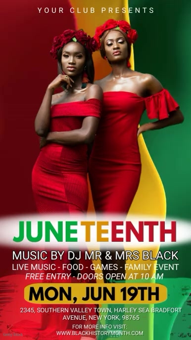 juneteenth Post, black history month template