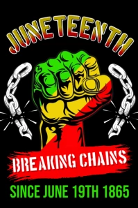 Free Juneteenth Poster Ad Template Póster