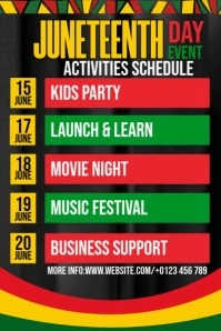 Juneteenth Schedule Poster template