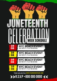Juneteenth Schedule Event A4 template